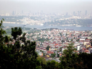 Vue de la colline Camlica rive asiatique